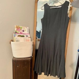 Calvin Klein Charcoal Pleated Dress